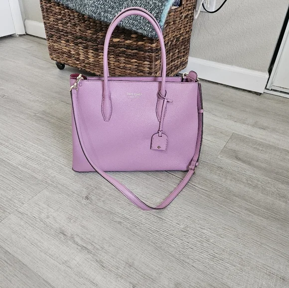EUC Kate Spade Eva Medium Top Satchel Pink Mauve - Picture 6 of 14